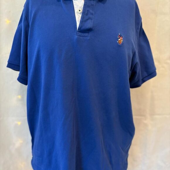 Us-polo-assn Men's Blue and Navy Polo-shirts - Picture 1 of 5